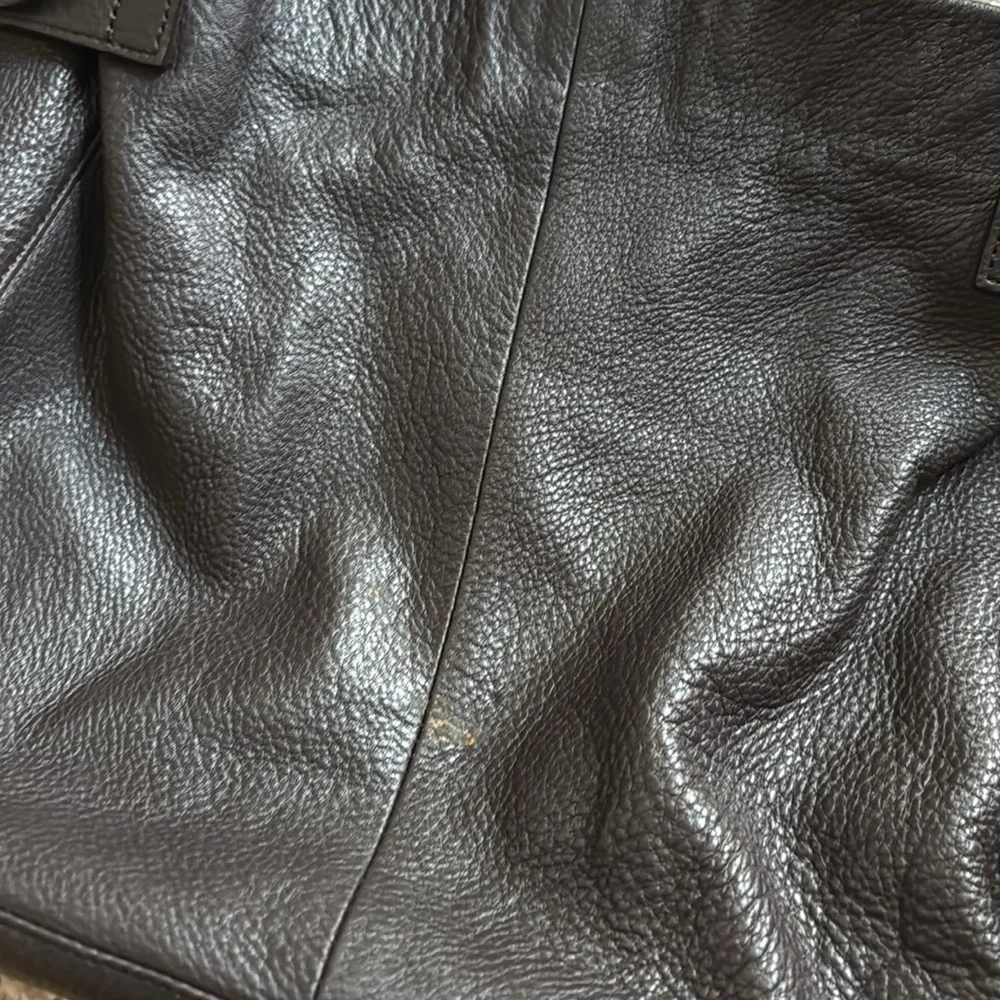 Vintage GAP Leather Dark Brown Pebbled Slouch Hobo Shoulder Bag Purse